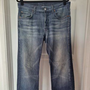 7 For All Mankind Jeans 34 Relaxed Worn Broken In Seven Denim